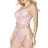 Crystal Visions Bra, Garter Belt & Panty