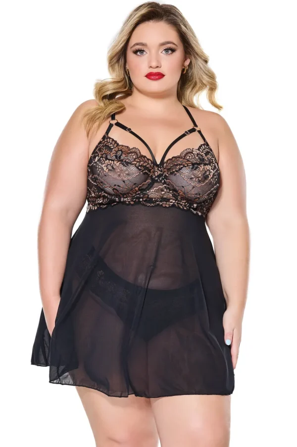 Ember Glow Babydoll & Thong