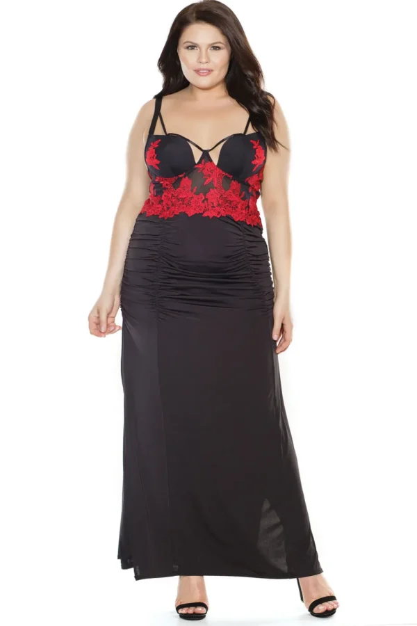 Embroidered Elegance Gown
