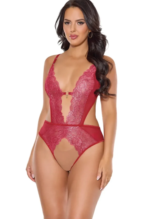 Fireside Crotchless Teddy