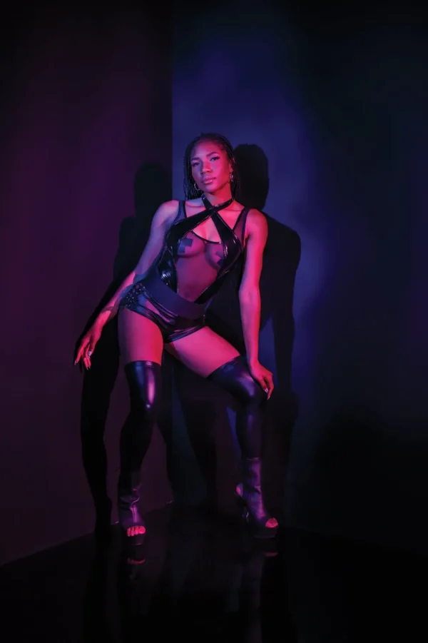 Glossed Over Crotchless Teddy