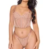 Poppin' Bubbly Cropped Bustier & Thong