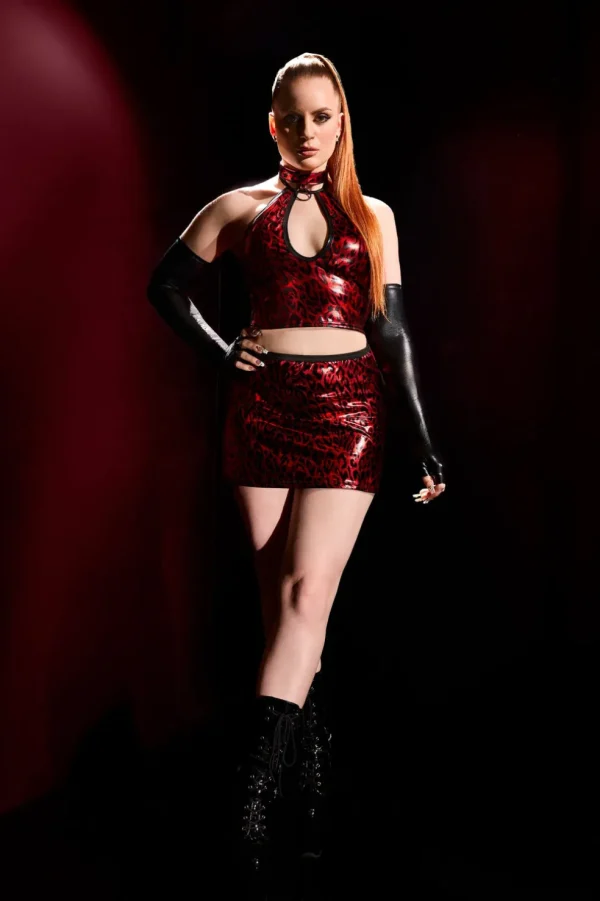 Red Leopard Skirt