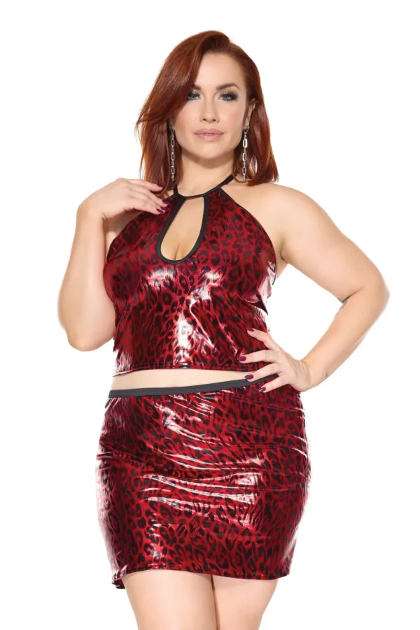 Red Leopard Skirt