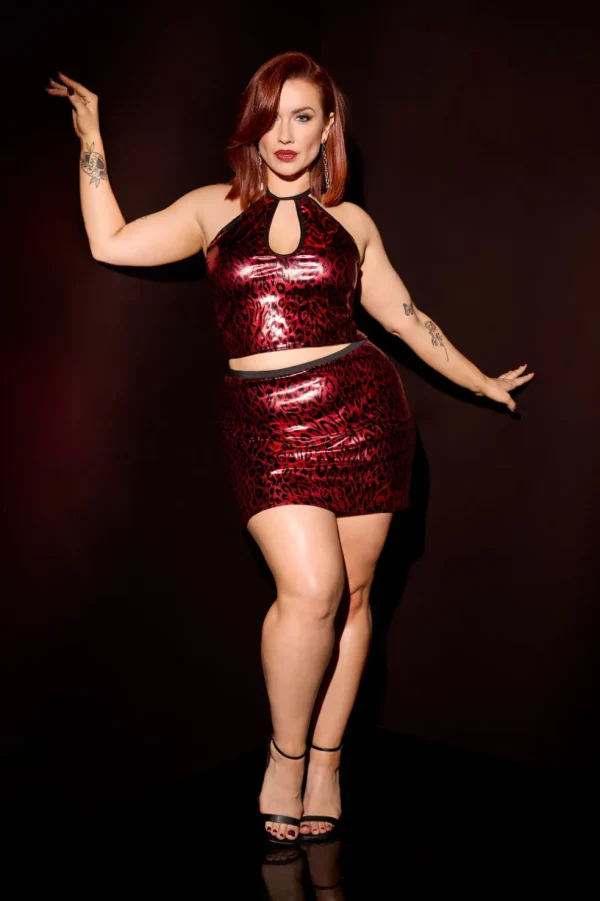Red Leopard Skirt
