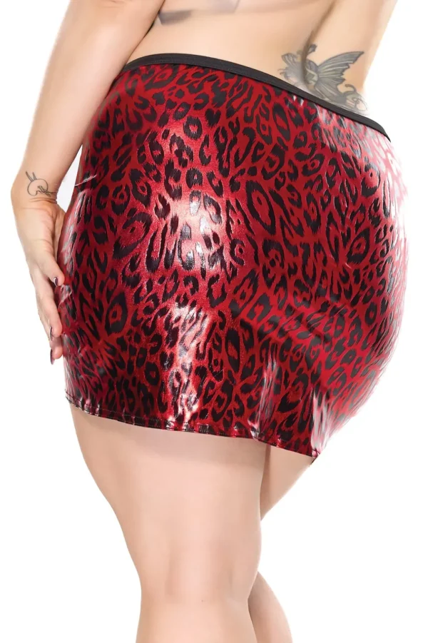 Red Leopard Skirt