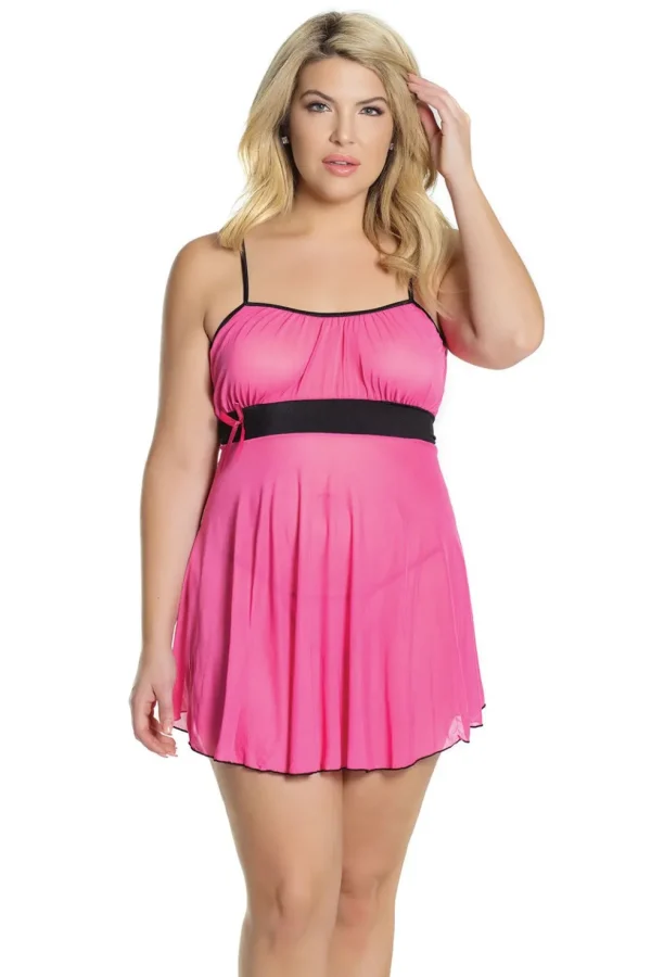 Think Pink Babydoll & G-String Set